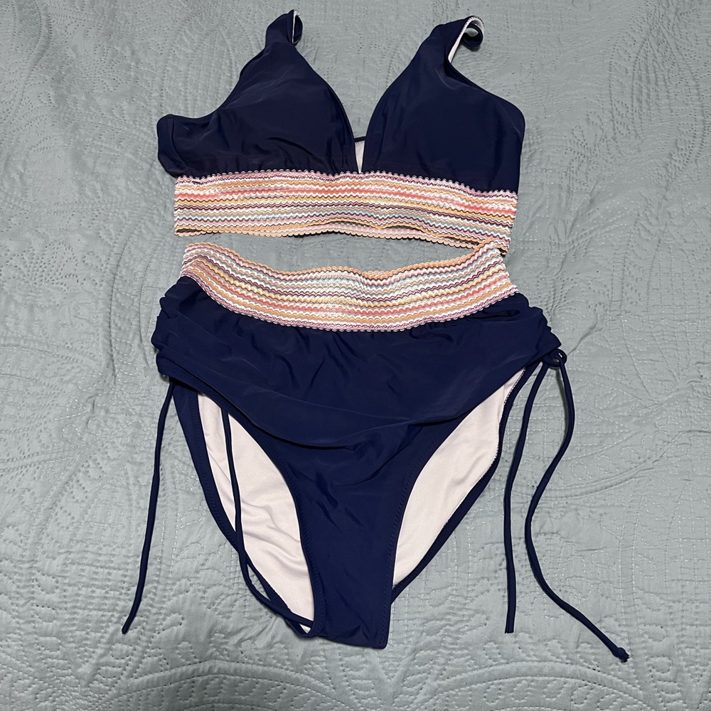High Waisted Tummy Control Bikini Set